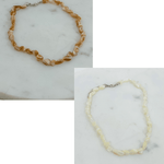 Mother of Pearl Shell Nugget Necklace - A3 Accessories - Jewelry - Clover + Bee