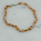 Mother of Pearl Shell Nugget Necklace - A3 Accessories - Jewelry - Clover + Bee