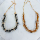 Multi Strand Beaded Statement Necklace