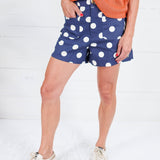 Murrah Navy Polka Dot Shorts Glam