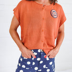 Murrah Navy Polka Dot Shorts Glam