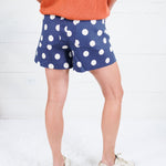 Murrah Navy Polka Dot Shorts Glam