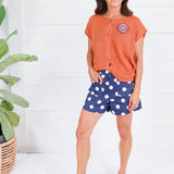 Murrah Navy Polka Dot Shorts Glam