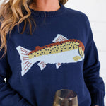 Nalls Navy Fish Sweater TCEC