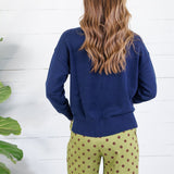 Nalls Navy Fish Sweater TCEC