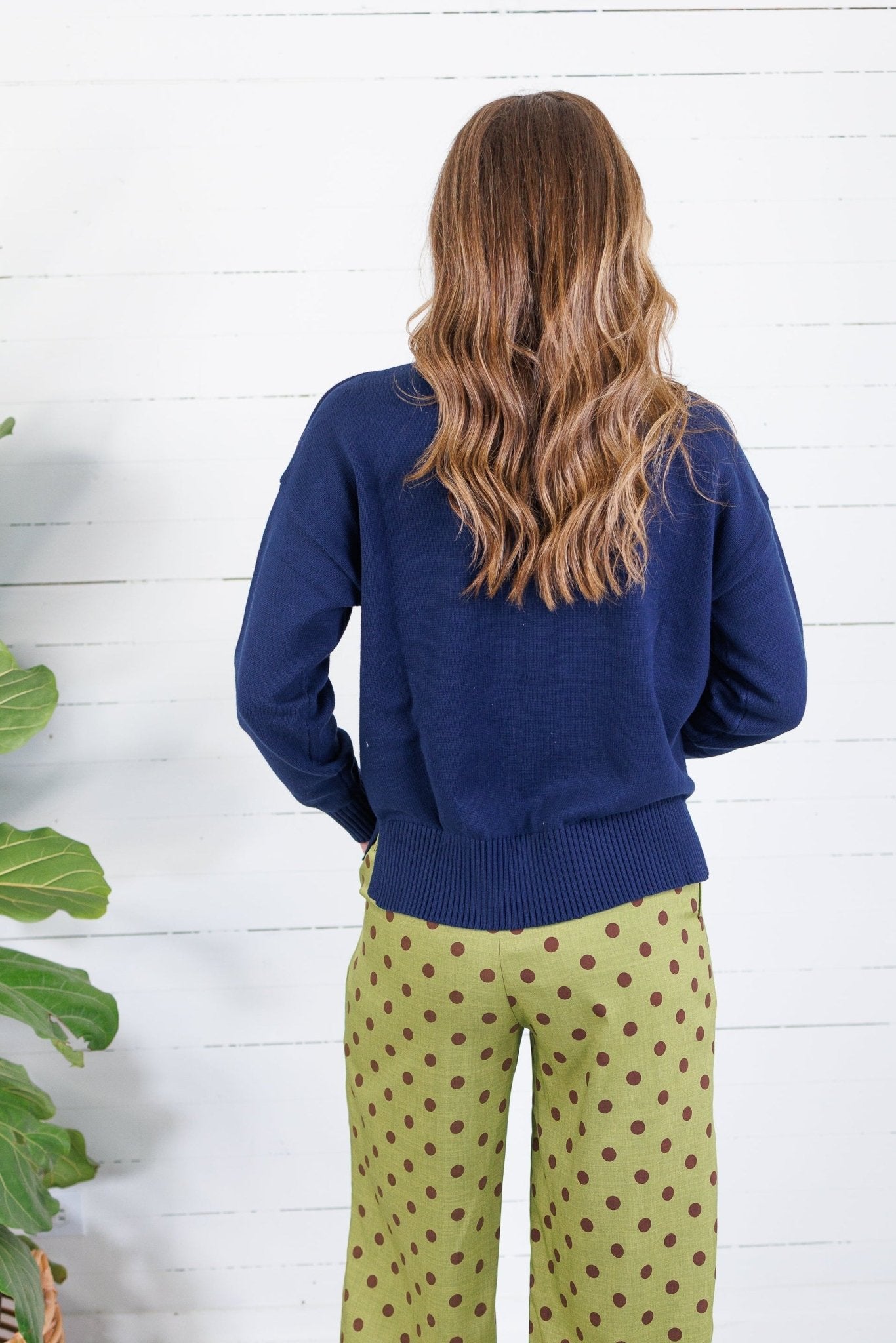 Nalls Navy Fish Sweater TCEC
