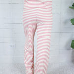 Natalie Pink + Ecru Stripe Knit Pants Things Between