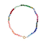 Natural Stone Semi - Precious Glass Mixed Necklace - A3 Accessories - Jewelry - Clover + Bee