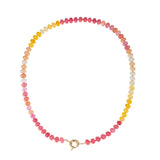 Natural Stone Semi - Precious Glass Mixed Necklace - A3 Accessories - Jewelry - Clover + Bee