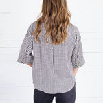 Nealy Black Check Top Entro