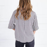 Nealy Black Check Top Entro