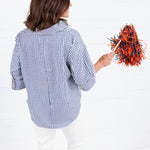 Nealy Navy Check Top Entro