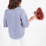 Nealy Navy Check Top Entro