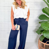 Nelda Navy Polka Dot Pants Molly Bracken