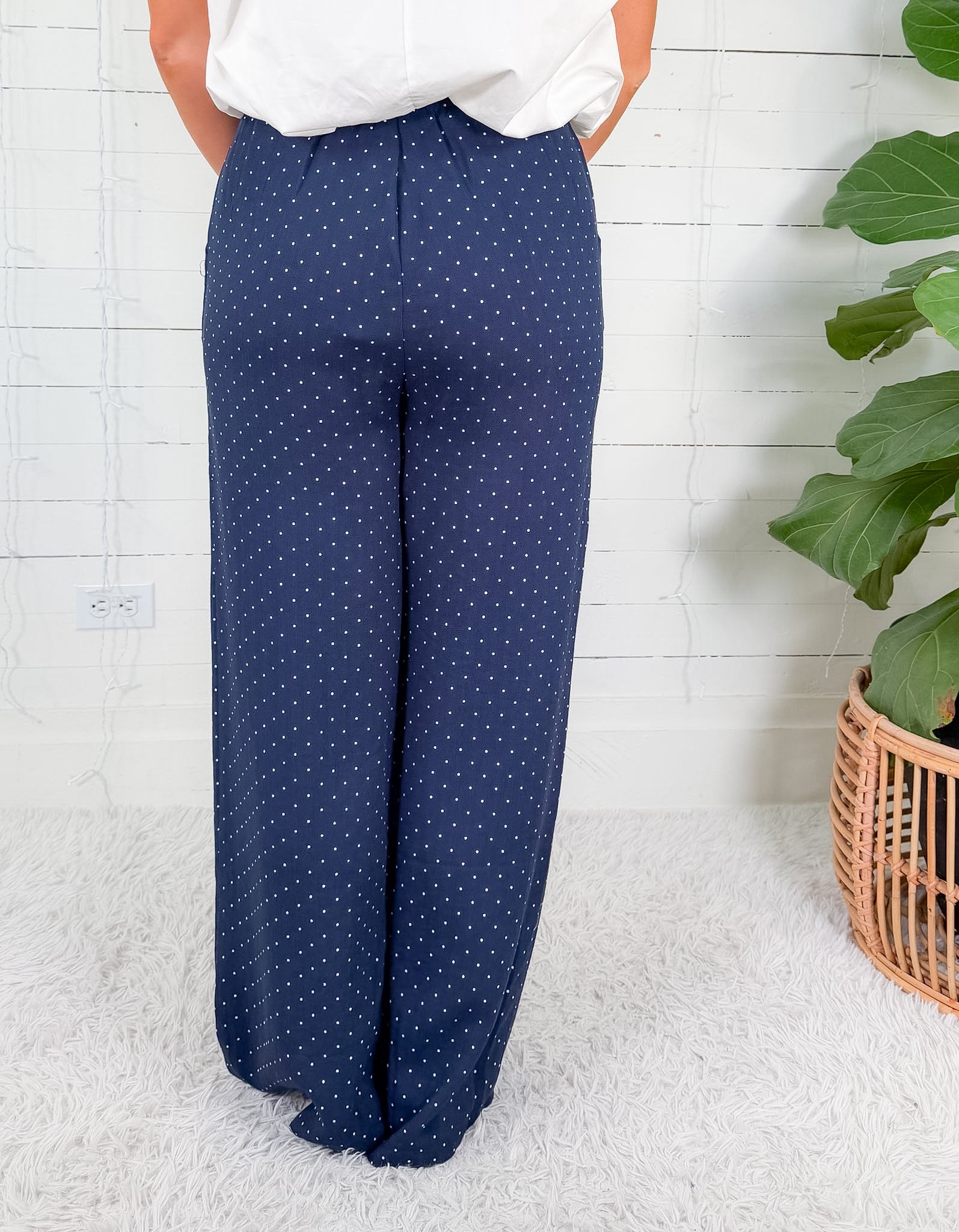 Nelda Navy Polka Dot Pants Molly Bracken