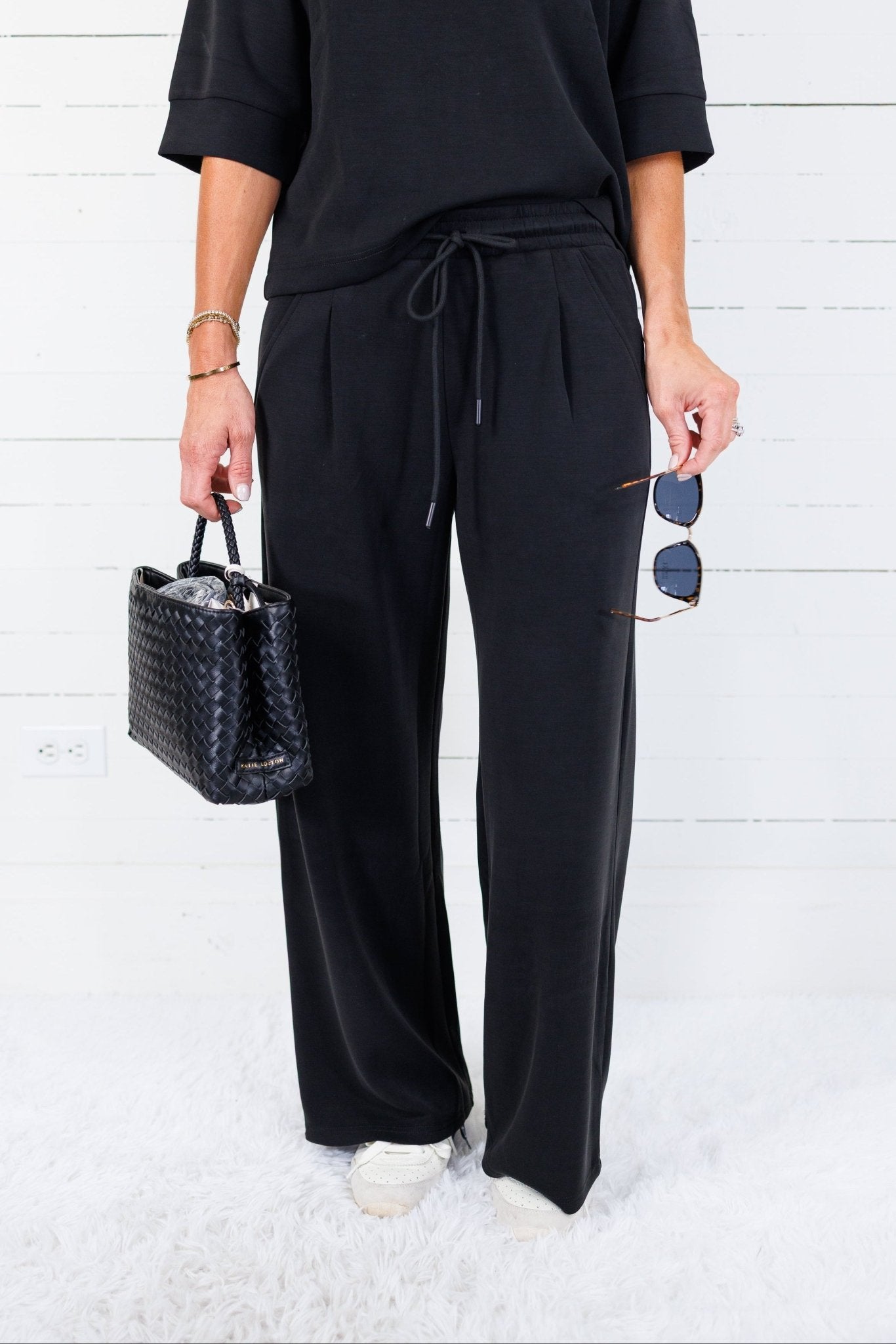 Newman Black Wide Leg Pants See and Be Seen