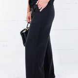 Newman Black Wide Leg Pants See and Be Seen