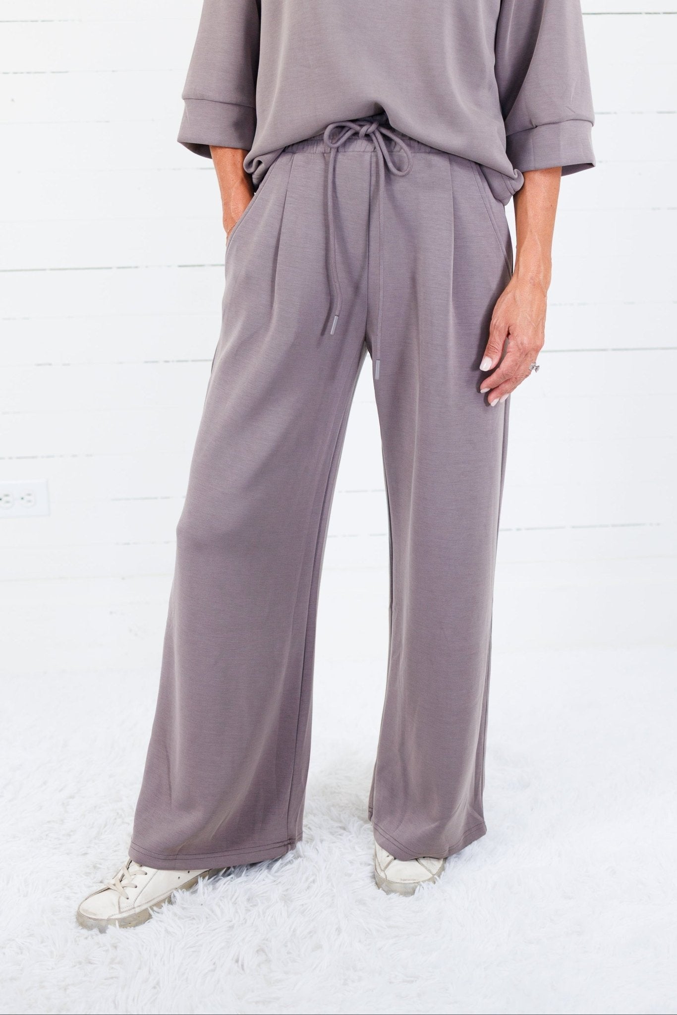 Newman Mocha Wide Leg Pants See and Be Seen
