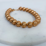 Nico Brushed Gold Ball Necklace