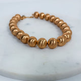 Nico Brushed Gold Ball Necklace