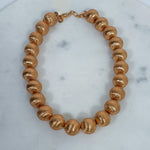 Nico Brushed Gold Ball Necklace