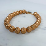Nico Brushed Gold Ball Necklace