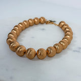 Nico Brushed Gold Ball Necklace