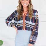 Nobert Fall Plaid Top THML
