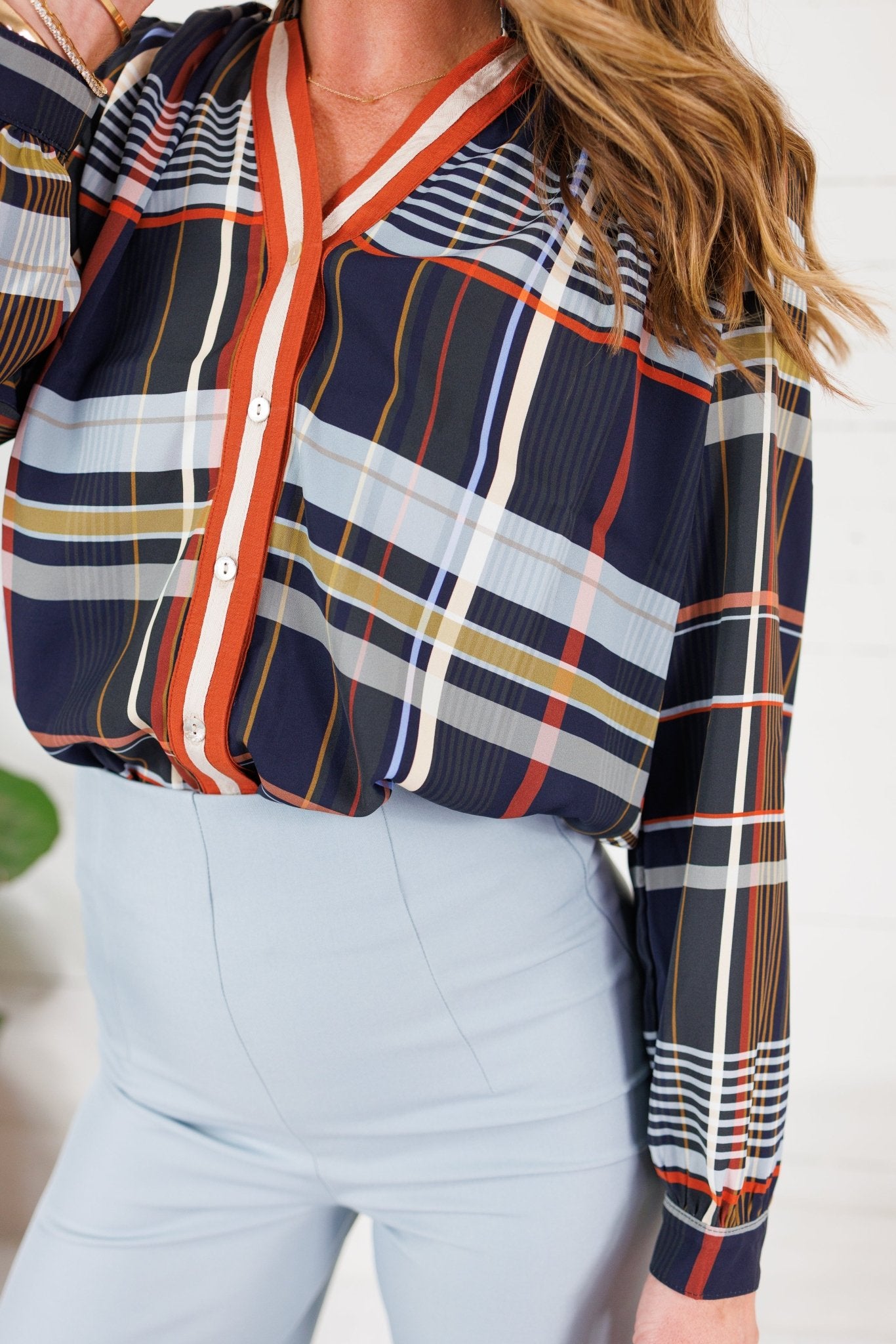 Nobert Fall Plaid Top THML