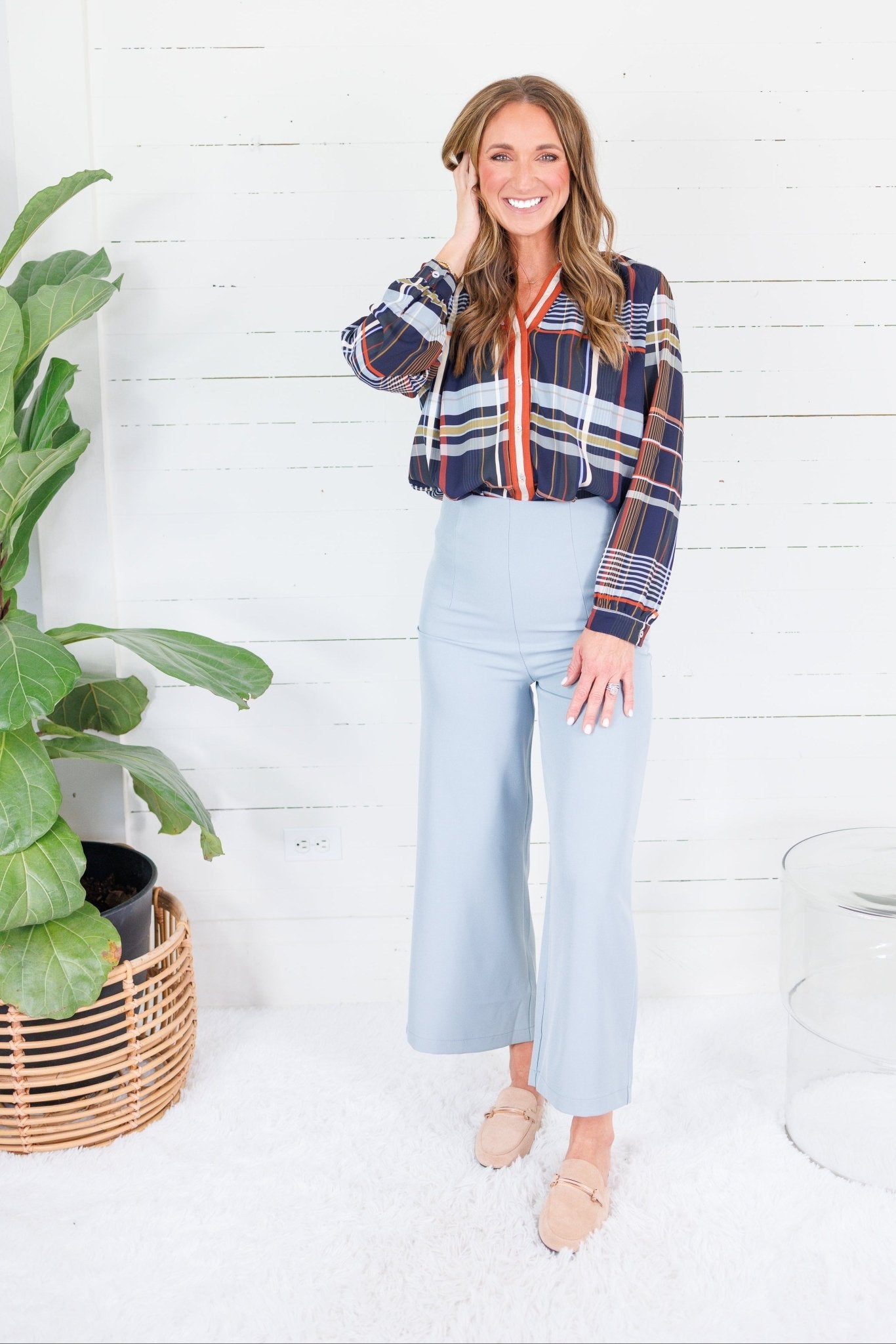 Nobert Fall Plaid Top THML