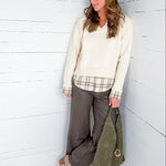 Noma Olive Suede Shoulder Bag