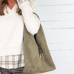 Noma Olive Suede Shoulder Bag