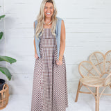 Kalley Brown Gingham Maxi Dress