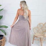 Kalley Brown Gingham Maxi Dress