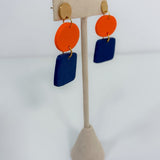 Orange and Navy Gameday Earrings