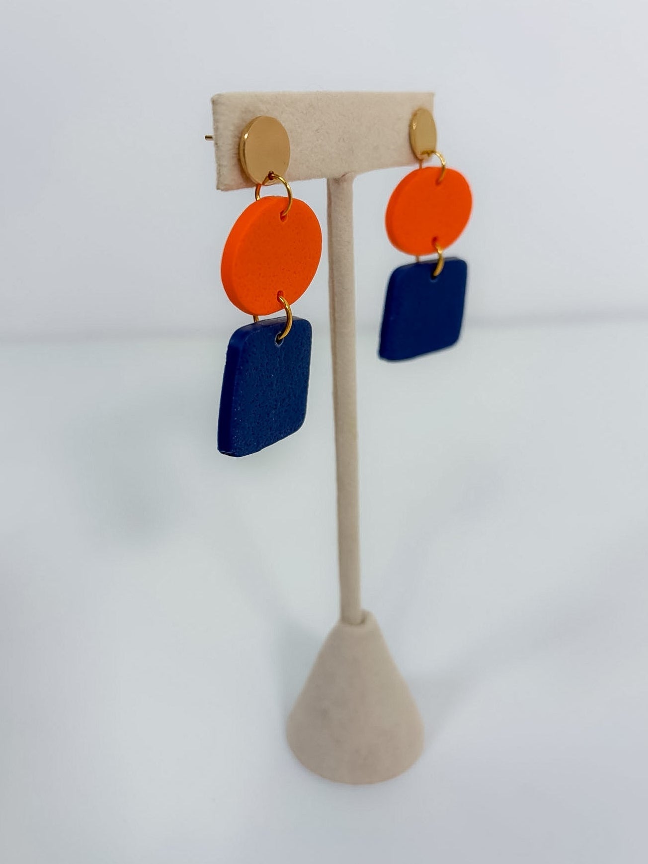 Orange and Navy Gameday Earrings