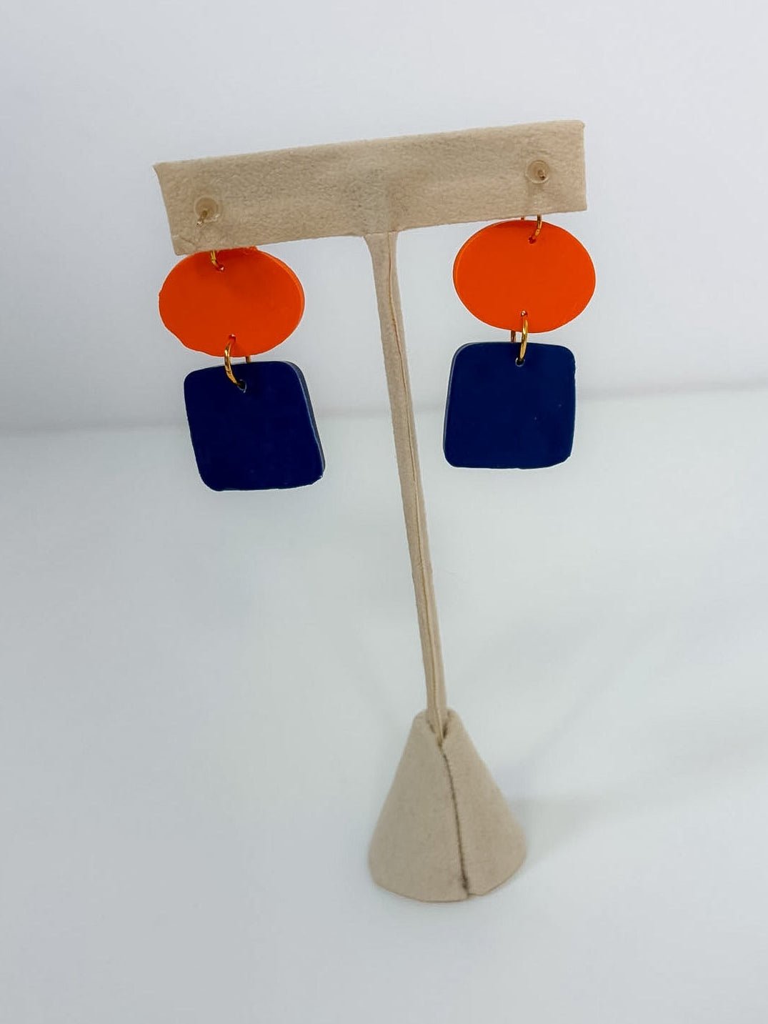 Orange and Navy Gameday Earrings