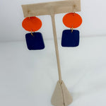 Orange and Navy Gameday Earrings