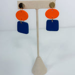 Orange and Navy Gameday Earrings