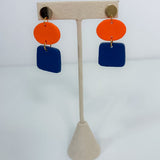 Orange and Navy Gameday Earrings