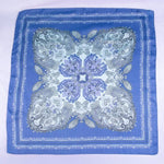 Ornate Paisley Medallion Print Satin Square Scarf