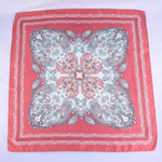 Ornate Paisley Medallion Print Satin Square Scarf