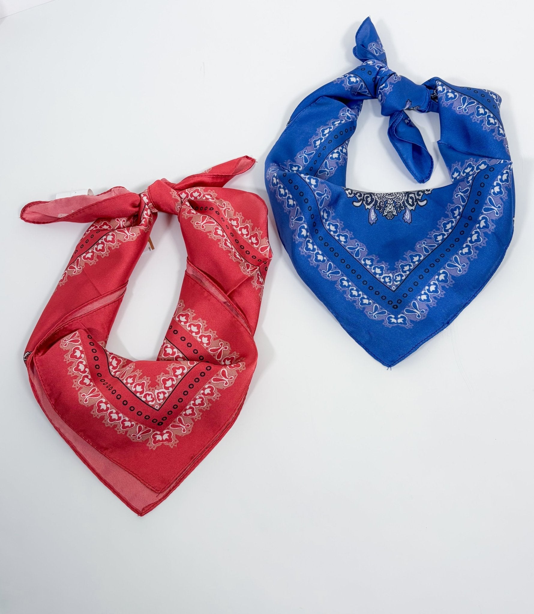 Ornate Paisley Medallion Print Satin Square Scarf