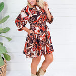 Overstreet Brick + Brown Mini Dress Fate
