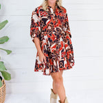 Overstreet Brick + Brown Mini Dress Fate
