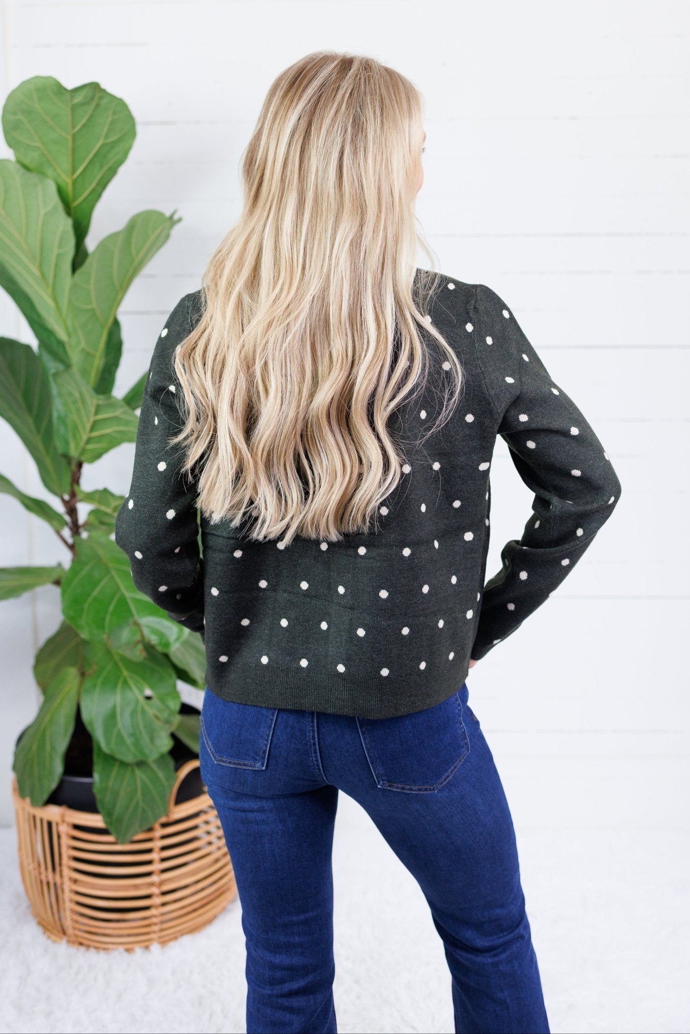 Paisley Charcoal Polka Dot Cardigan Compania Fantastica