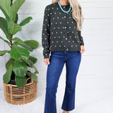 Paisley Charcoal Polka Dot Cardigan Compania Fantastica