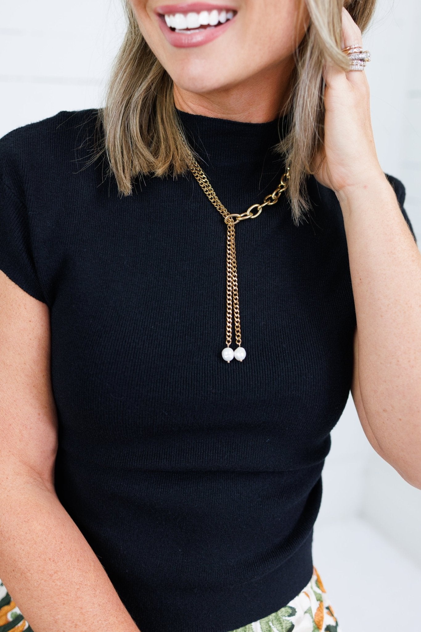 Palmer Pearl Chain Necklace