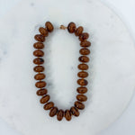 Palms Resin Chunky Beaded Necklace Brown