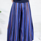 Paris Cobalt Stripe Palazzo Pants Glam